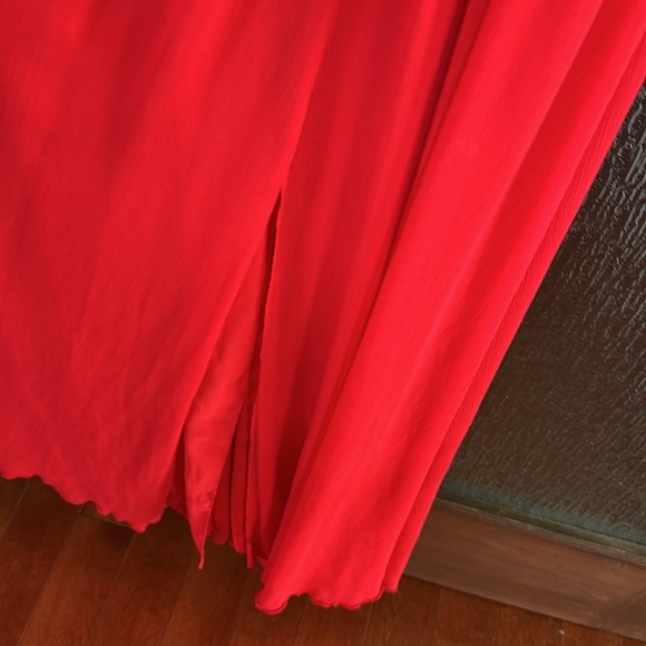 Badgley Mischka To Love Again Dress Long Formal Gown Size 10 Red - Picture 8 of 12